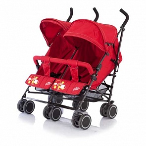 Коляска для двойни City Twin, трость, red (Baby Care, BT1106T_Red)